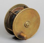 A G. Little, maker to H.R.H. Prince of Wales, brass salmon reel
With horn handle, silk line.