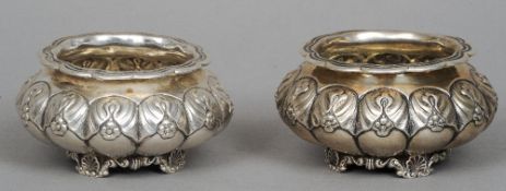 A pair of silver bowls, possibly York 1836, maker's mark of John Prince, Robert Cattle & George