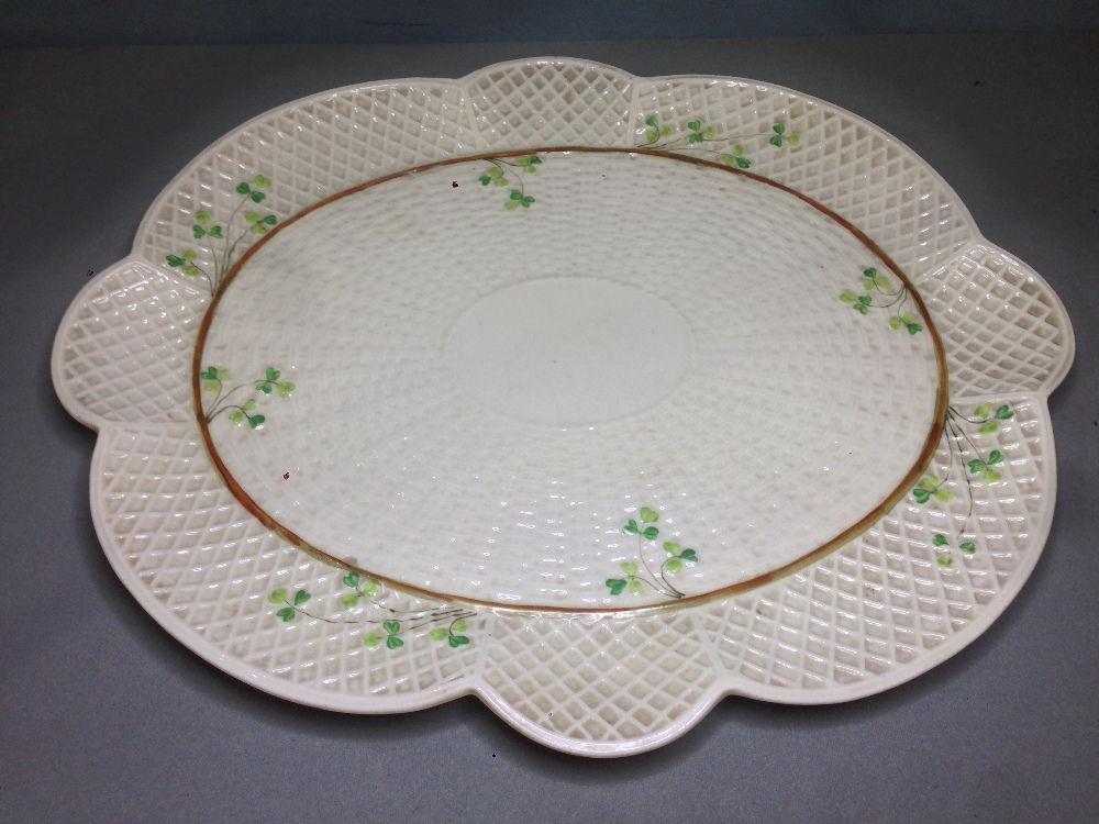 A second mark period (1891-1926) Belleek porcelain tea set
Of typical basket weave form with - Image 6 of 16