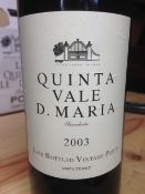 Quinta Vale D. Maria late bottled vintage Porto 2003
Six bottles in cardboard case.  (6)   CONDITION