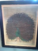 A pair of 18th/19th century Indo-Persian watercolours f a Peacock
Front and rear view, heightened