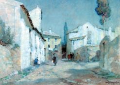 *AR ALBERT MOULTON FOWERAKER (1873-1942) BritishSpanish Street Scene by