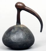 A 19th century North African bronze weight
The handled formed as an ibis.  14.5 cms high.