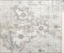 An 18th century New and Correct Chart of England, Scotland and Ireland, sold by W. & I. Mount and T.