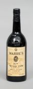 Warre's 1977 Vintage Port
Bottled in 1979, single bottle.   CONDITION REPORTS:  Generally in good