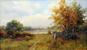 FRANK RAWLINGS OFFER (1847-1932) British
Figures in a Rural Landscape
Oil on board
Signed
38.5 x