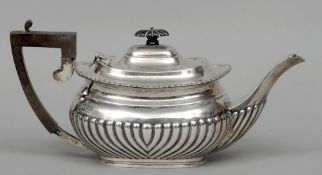 A Victorian silver teapot, hallmarked London 1897, maker's mark of William Charles Fordham and