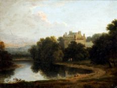 Attributed to PATRICK NASMYTH (1787-1831) British
Figures Before a Castle
Oil on board
34.5 x 26.5