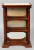 A small Regency marble topped rosewood bookcase
The rectangular marble inset top above the two