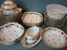 A 19th century Paris porcelain dessert service, possibly Clignancourt
Comprising: nineteen plates,