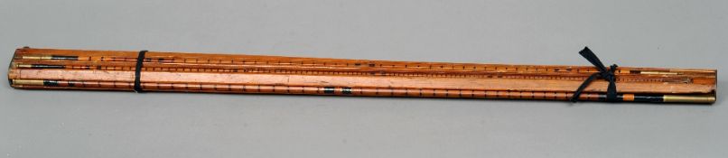 A Hardy Brothers of Alnwick, no. 49444 split cane fly fishing rod
Housed in an unusual brass