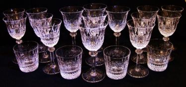 Ten St. Louis "Bobby" pattern mouth blown claret glasses
Together with five  St. Louis "Bobby"