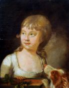 ENGLISH SCHOOL (18th century)
Portrait of a Girl and Her Dog
Oil on panel
31.5 x 40 cms, framed