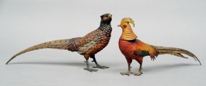 Two Austrian cold painted bronze bird models
One a common pheasant, the other an Asiatic