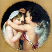 Follower of WILLIAM ETTY (1787-1849) British
Cupid Sheltering Psyche
Oil on canvas
29 cms