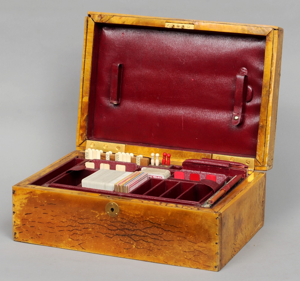 A 19th century animal specimen clad games compendium by Rowland Ward
The hinged rectangular box