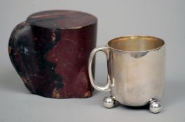 A Victorian silver Christening mug, hallmarked London 1870, maker's mark of WH
Of plain