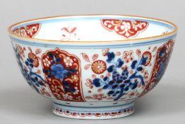 A Chinese porcelain Ducai bowl, possibly Kangxi
Decorated in the Imari palette with blue painted