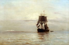 GUSTAV DE BREANSKI (1856-1898) British
Shipping in Calm Waters
Oil on canvas
Signed
90 x 60 cms,