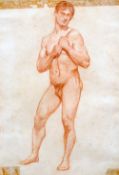ENGLISH SCHOOL (20th century)
Nude Life Study
Red chalk
35.5 x 50.5 cms, framed and glazed