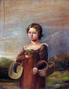ENGLISH SCHOOL (19th century)
Portrait of a Girl Holding a Rose
Oil on panel
26 x 34 cms, framed