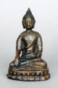 A 19th century bronze model of Buddha
Typically modelled seated in the lotus position.  13.5 cms