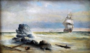 ENGLISH SCHOOL (19th century)
Off Lands End
Oil on canvas
80 x 49 cms, framed   CONDITION