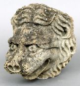 A reconstituted stone lion mask
Naturalistically modelled.  18 cms wide.   CONDITION REPORTS: