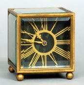 A 19th century Swiss boulle cased mantel clock
The green stained tortoiseshell inner case with