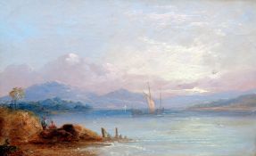 FISHER (19th/20th century) British
Figures Before an Italianate Lake Scene
Oil on canvas
Signed
35.5