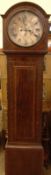 A late 18th/early 19th century Scottish mahogany cased longcase clock
The domed hood above the