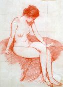 *AR AUGUSTUS EDWIN JOHN (1878-1961) British
Nude Life Study
Red chalk
Signed and dated 39
37.5 x