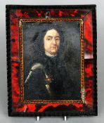 CONTINENTAL SCHOOL (18th century)
Portrait of a General in Armour
Oil on metal panel
20 x 25 cms