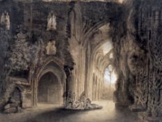 THOMAS CHARLES LEESON (1823-1875) British
Tintern Abbey
Watercolour
Inscribed to mount
64 x 48.5