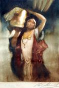 HALL HURST (1865-1938) British
An Arabian Girl; and An Arab Beggar
Coloured etchings
Titled and