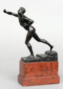 MAX KRUSE (184-1942) German
Nenikhkamen
Patinated bronze, on a stepped rouge marble base
21 cms high
