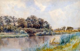 CHARLES HARMONY HARRISON (1842-1902) British
Salhouse Broad 
Watercolour
Signed, titled and dated