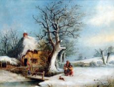 ENGLISH SCHOOL (19th century) 
Spring; Summer; Autumn; and Winter
Oils on canvas
43 x 33 cms,