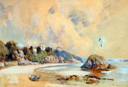 LOUIS BURLEIGH BRUHL  (1861-1942) British
Coastal Scene
Watercolour
Signed
49 x 34 cms, framed and