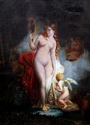 ADOLF ALEXANDER DILLENS (1821-1877) Belgian
Psyche Contemple sa Beaute Souveraine
Oil on canvas