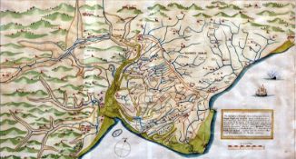 An 18th century Map of the Description of Romney Marsh, Walland Marsh, Denge Marsh and Guildford