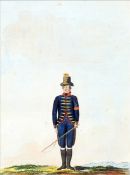 CONTINENTAL SCHOOL (18th/19th century) Military Uniforms, comprising: Englische, Artillerie,