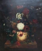 CONTINENTAL SCHOOL (19th century) Floral Still Life Oil on canvas 62 x 74.5 cms, framed Generally in