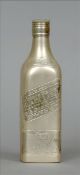 A novelty silver flask Formed as a Johnny Walker Black Label Old Scotch Whisky bottle, the underside