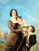 ENGLISH SCHOOL (19th century) Portrait of a Mother Watercolour 22 x 29.5 cms, framed and glazed