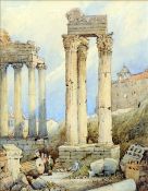 Manner of SAMUEL PROUT (1783-1852) British The Forum, Rome Watercolour Inscribed to mount 27 x 34