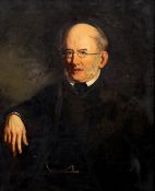 ENGLISH SCHOOL (19th/20th century) Portrait of Robert Baker of Poole Oil on canvas 59 x 74 cms,