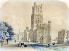 EDWARD H. BUTLER (19th century) British Ely Cathedral Hand coloured lithograph Published by J.A.