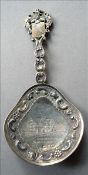 An early 20th century silver caddy spoon, hallmarked Birmingham 1918, maker’s mark of GU The pierced