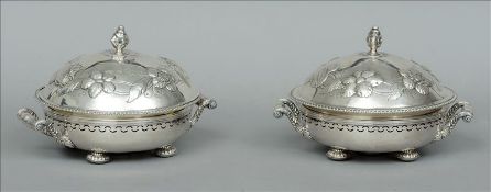 Two George IV Irish silver serving dishes, each piece hallmarked, one Dublin 1823, maker’s mark of